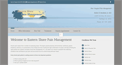 Desktop Screenshot of easternshorepainmanagement.com