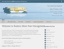 Tablet Screenshot of easternshorepainmanagement.com